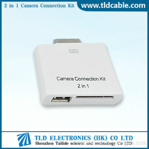 New design 2 in 1 Camera Connection Kit for iPad